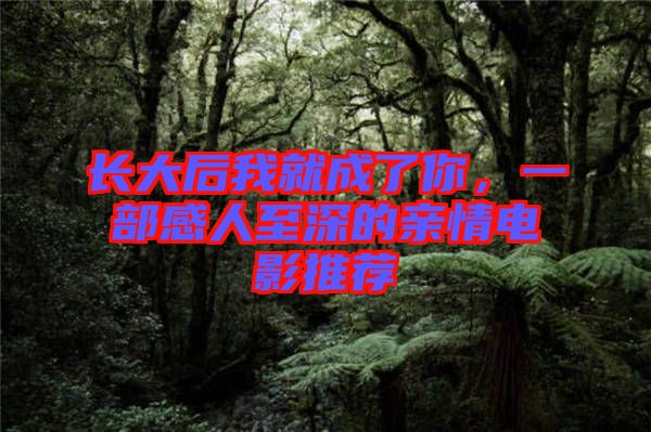 長大后我就成了你，一部感人至深的親情電影推薦