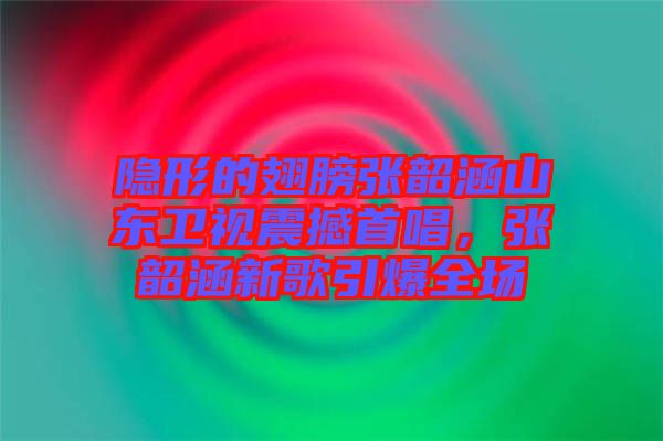 隱形的翅膀張韶涵山東衛(wèi)視震撼首唱，張韶涵新歌引爆全場(chǎng)
