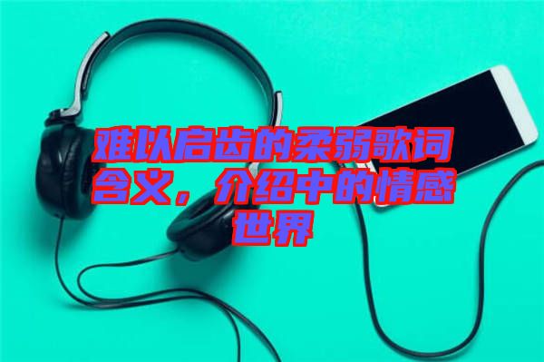 難以啟齒的柔弱歌詞含義，介紹中的情感世界